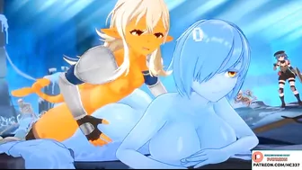 SLIME GIRL HARD FUCKED BY FUTANARI IN THE DUNGEON - THE HOTTEST FUTA HENTAI ANIMATION 60FPS