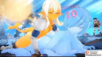 SLIME GIRL HARD FUCKED BY FUTANARI IN THE DUNGEON - THE HOTTEST FUTA HENTAI ANIMATION 60FPS