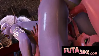 Hot Succubus Futa Dick Demon Fucks Purple Babe Hard