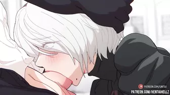 neir autonoma hentai 2B getting creampied in her tight asshole 2В animation