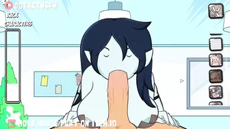 Marceline The Vampire Sloppy Deepthroat Cumshot Blowjob - Hole House