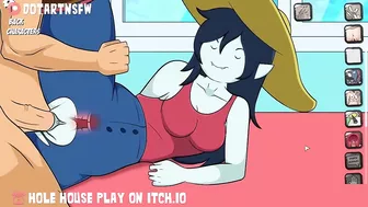 Marceline The Vampire Thick Thighs Spread Creampie Bouncing Boobs - Hole House