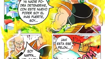 Bulma and Chichi form a trio with Nappa to save the Earth