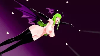 Darkstalkers Hentai Morrigan Aensland Nude Dancing Señorita and Sex Sucubo Girl Big Boobs MMD 3D