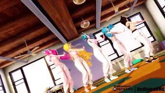 [MMD]Cherry Bullet - Hands Up (Xayah/Soraka/Lulusa/Gwen/Ahri) [Strip ver.] League of Legends