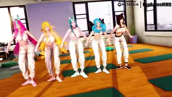 [MMD]Cherry Bullet - Hands Up (Xayah/Soraka/Lulusa/Gwen/Ahri) [Strip ver.] League of Legends