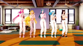 [MMD]Cherry Bullet - Hands Up (Xayah/Soraka/Lulusa/Gwen/Ahri) [Strip ver.] League of Legends