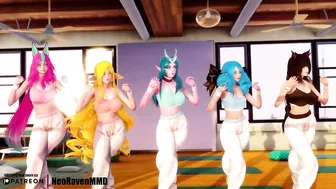 [MMD]Cherry Bullet - Hands Up (Xayah/Soraka/Lulusa/Gwen/Ahri) [Strip ver.] League of Legends