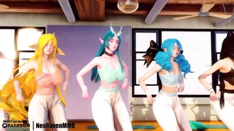 [MMD]Cherry Bullet - Hands Up (Xayah/Soraka/Lulusa/Gwen/Ahri) [Strip ver.] League of Legends