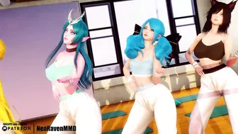 [MMD]Cherry Bullet - Hands Up (Xayah/Soraka/Lulusa/Gwen/Ahri) [Strip ver.] League of Legends