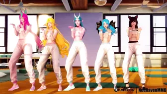 [MMD]Cherry Bullet - Hands Up (Xayah/Soraka/Lulusa/Gwen/Ahri) [Strip ver.] League of Legends