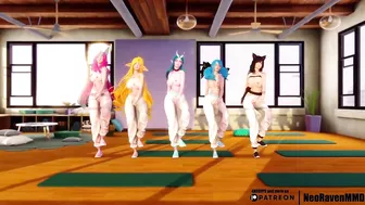 [MMD]Cherry Bullet - Hands Up (Xayah/Soraka/Lulusa/Gwen/Ahri) [Strip ver.] League of Legends