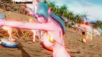 [MMD](G)I-DLE - Tomboy (Gwen/Lulusa/Soraka/Xayah/Ahri) [StripSwap ver.] League of Legends