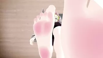 Giantess Mitsuri Footjob Stomp