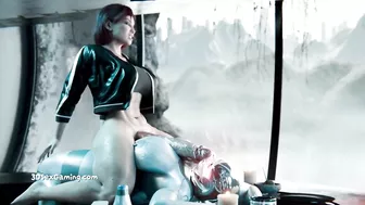 Futuristic 3D Real Gameplay - Futanari Characters - Massive Cock Intense TitsJob