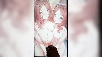 MASSIVE Cum Tribute for 2 beautiful naked Hentai women