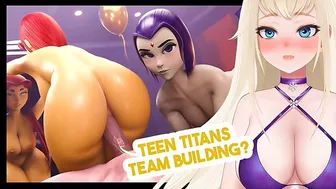 ???? thicc Teen Titans Starfire x Raven hot threesome | horny VTUBER hentai react