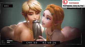 Zelda And Link Do Hot Double Blowjob On Camera | Best Zelda Trap Hentai 4k 60fps