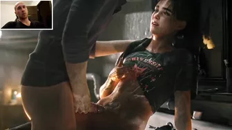 18-year-old Ellie from “Last of Us” lets a stranger cum on her in the restroom