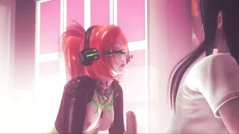 Cute Cyberpunk Girl Dominates you