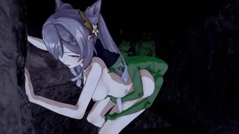 【原神】刻晴　モーション + ダメージボイス　3Dエロアニメ　sex　Keqing　genshinimpact