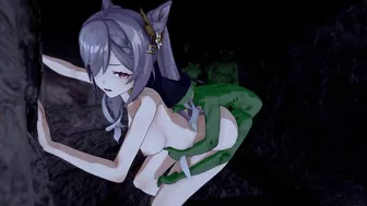 【原神】刻晴　モーション + ダメージボイス　3Dエロアニメ　sex　Keqing　genshinimpact