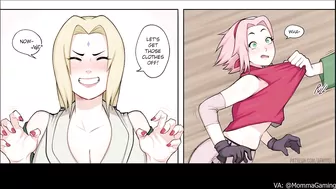 Tsunade ""Trains"" Sakura With Her Futa Cock Naruto Comic