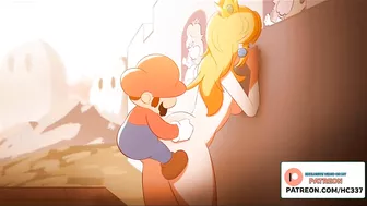 AMAZING PRINCESS PEACH HENTAI STORY ANIMATION WITH MARIO AND OTHER FRENDS 60FPS