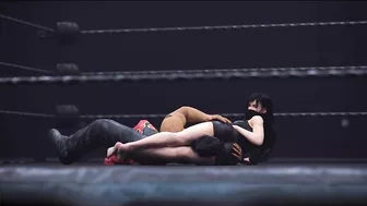 Tifa vs Jin - Reverse Headscissor - Smothering - Wresling