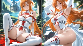 Asuna Yuuki was overwhelmed by virtual lust