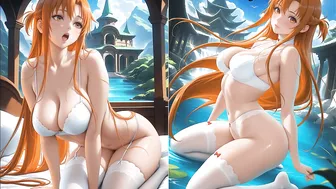 Asuna Yuuki was overwhelmed by virtual lust