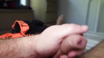 Edging my soft uncut cock when a tonne of precum squirts out