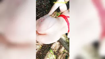 outdoor fuck in the forest ... take me from behind