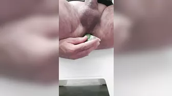 Anal Attempt 2 - Inserting a cucumber in my ass