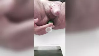 Anal Attempt 2 - Inserting a cucumber in my ass