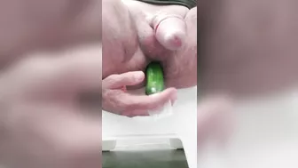 Anal Attempt 2 - Inserting a cucumber in my ass