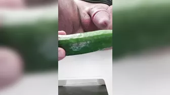 Anal Attempt 2 - Inserting a cucumber in my ass