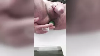 Anal Attempt 2 - Inserting a cucumber in my ass