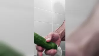 Anal Attempt 2 - Inserting a cucumber in my ass