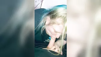 Blonde chick loves sucking cock