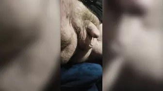 Kilted man touching his big hard cock and teasing his asshole