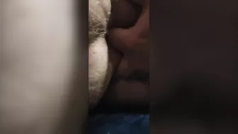 Kilted man touching his big hard cock and teasing his asshole