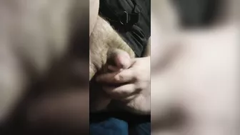 Kilted man touching his big hard cock and teasing his asshole