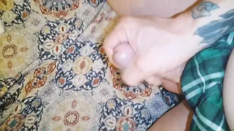 Cd strokes long hard cock w/ cumshot