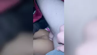 Under the covers fuck ends with thick facial