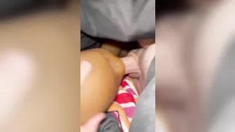 Under the covers fuck ends with thick facial