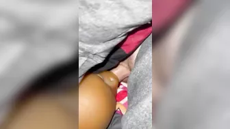 Under the covers fuck ends with thick facial