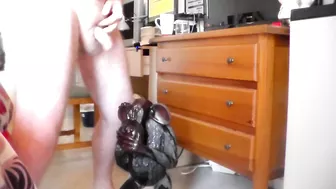 John is Peeing on an Ape Statue