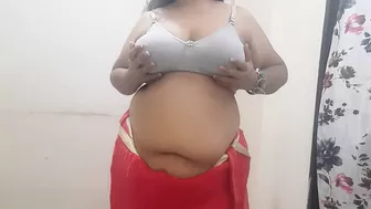 desi indian naughty horny wife saree show stripping part 1