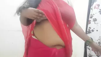 desi indian naughty horny wife saree show stripping part 1